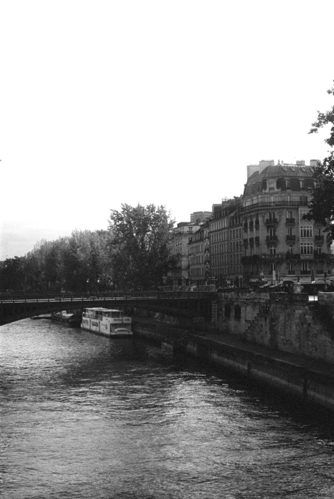 The Seine river on black and white film with a Pentax 35mm camera. 