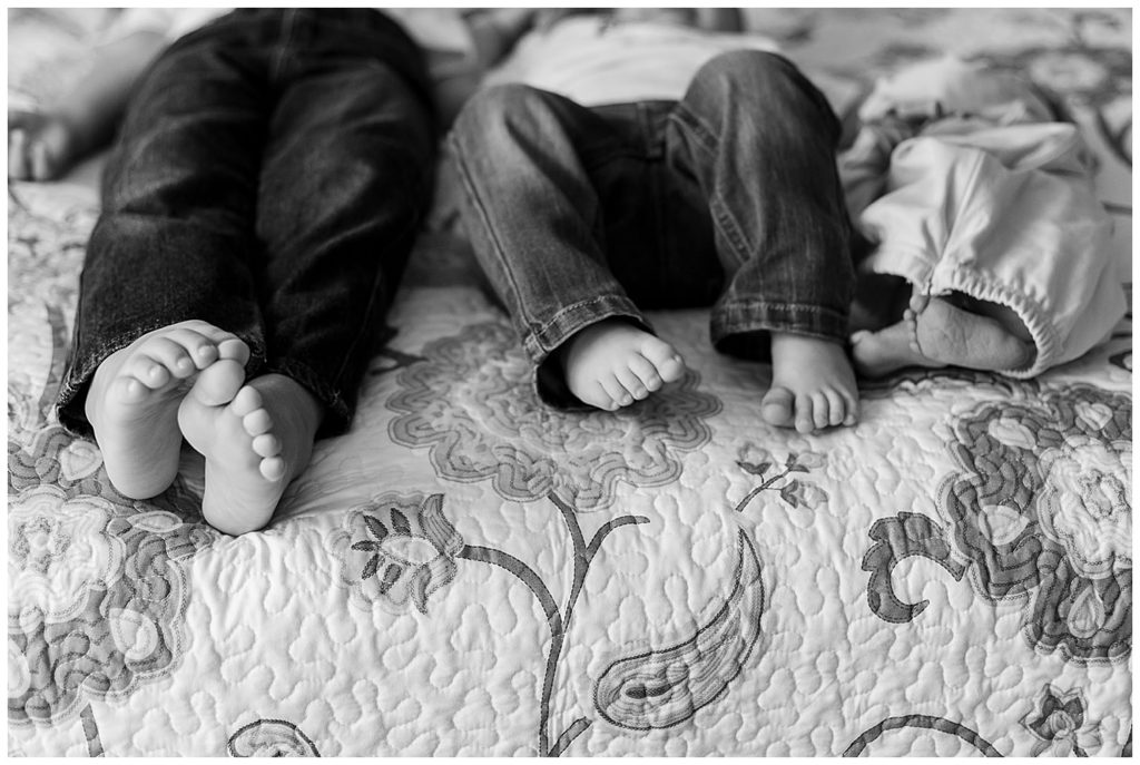 An all boy family session in their own home in Knoxville, TN. Photo by Holly Michon Photography
