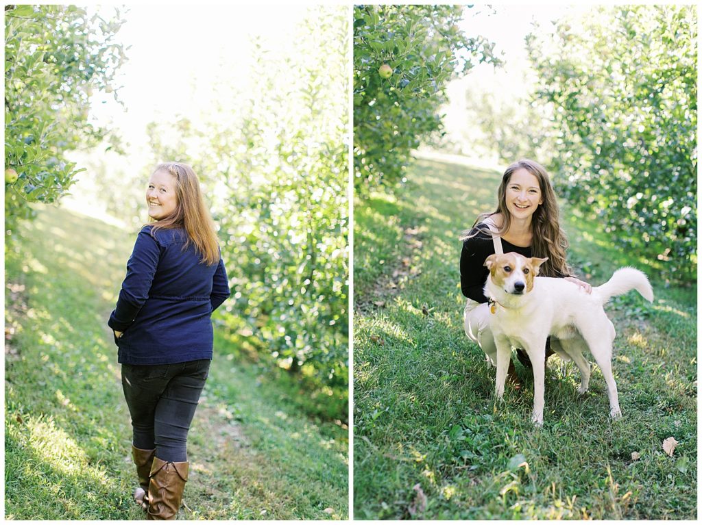 Professional headshots taken at Sky Top Apple Orchard. Photos by Holly Michon Photography.