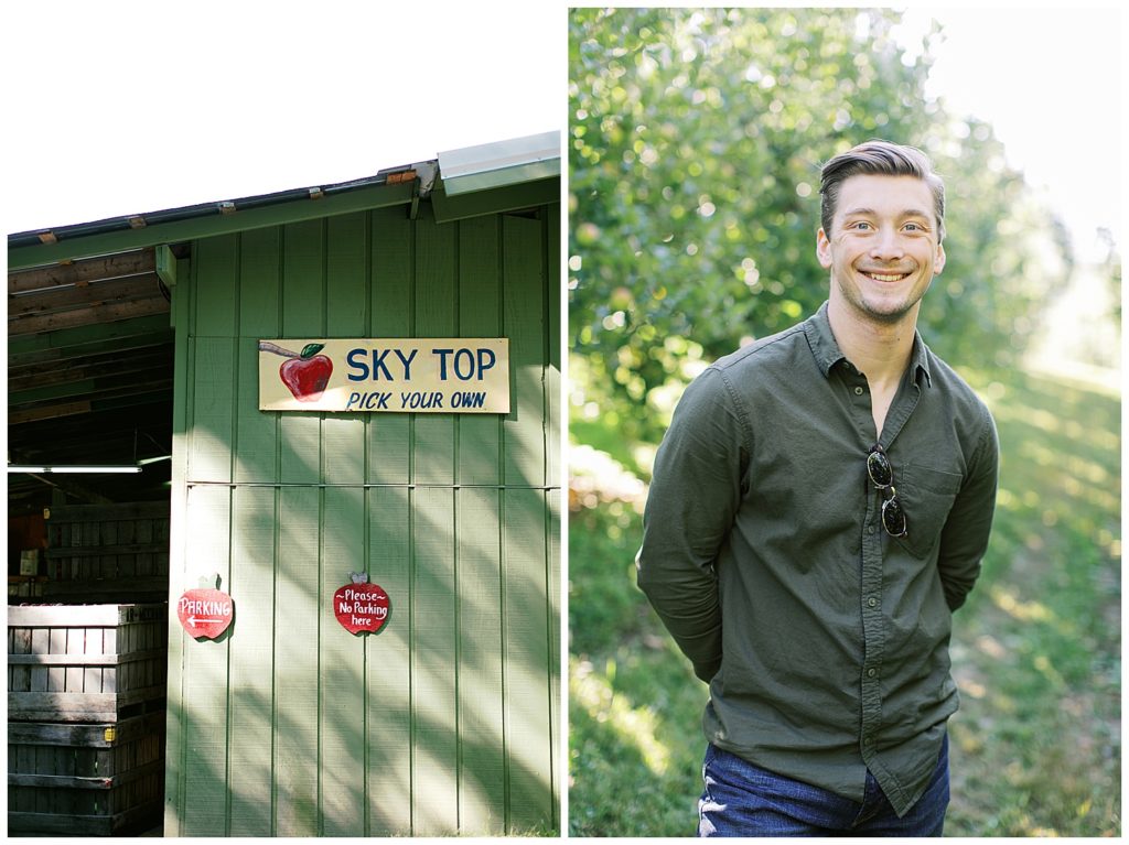 Picking apples in Hendersonville, NC at Sky Top Apple Orchard. Photos by Holly Michon Photography.