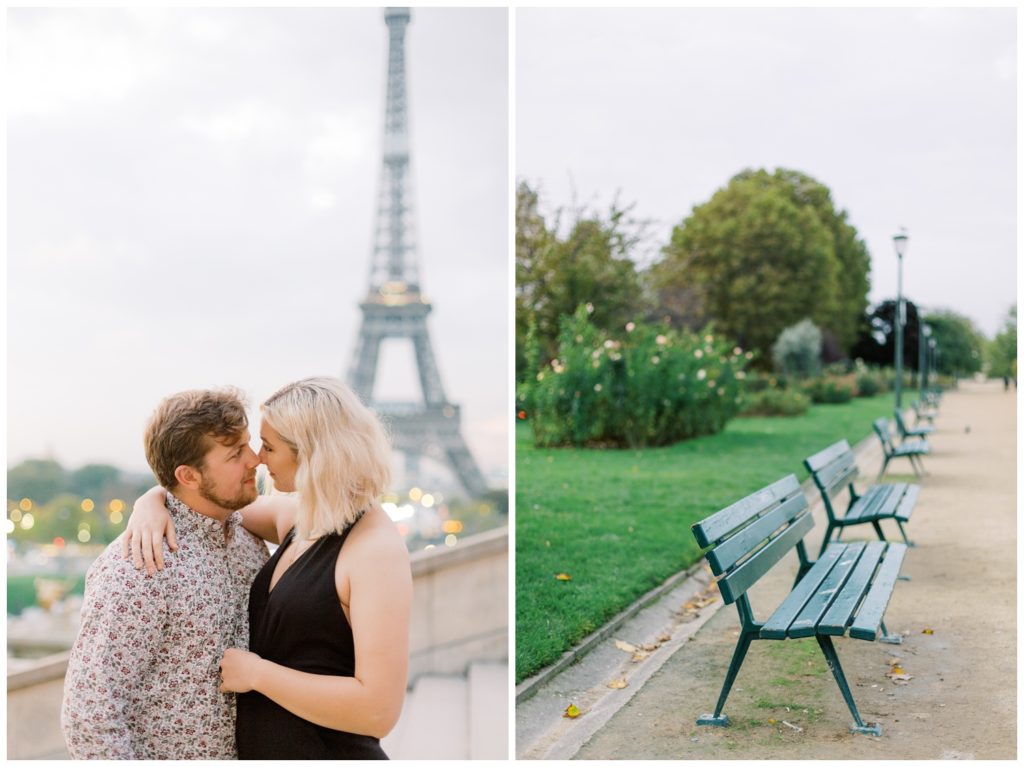 Engagement session in Paris, France, city of lovers.