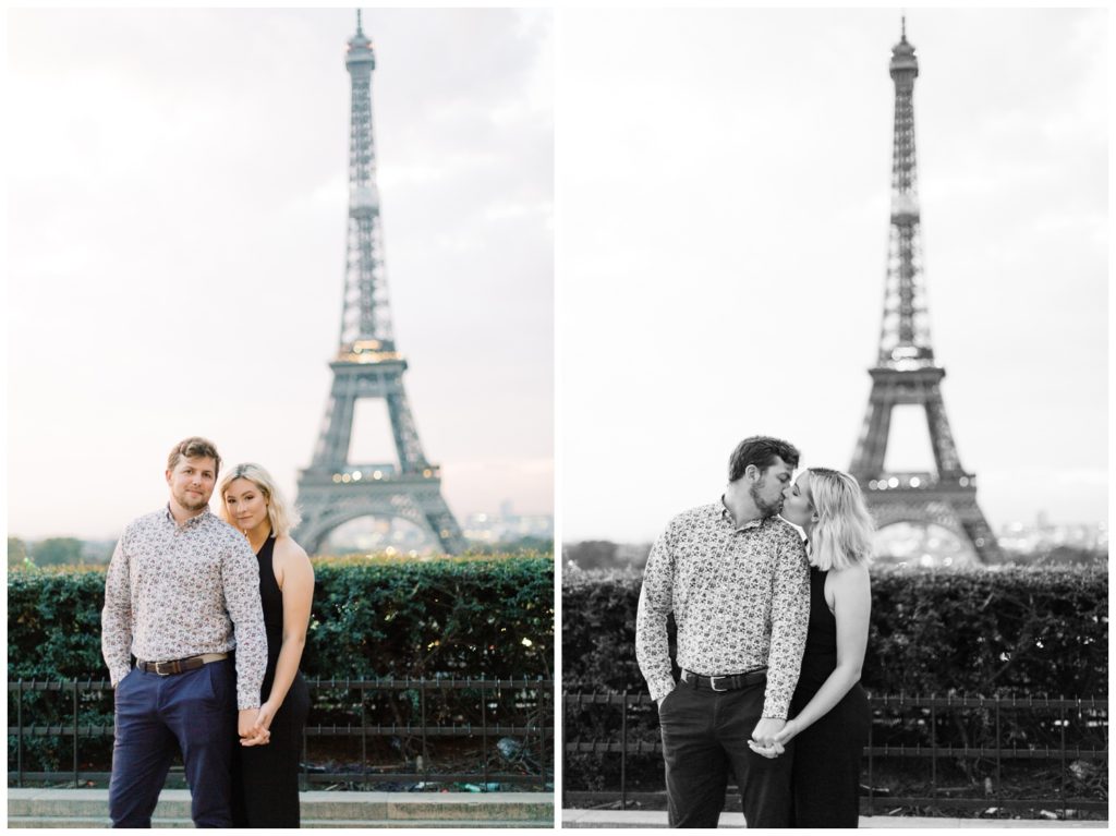 Anniversary session at the Eiffel Tower; Holly Michon Photography