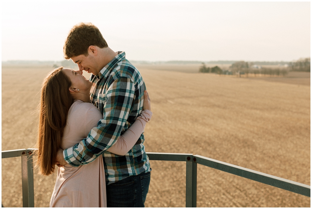 A spring Convoy, Ohio farm engagement session. Image by Holly Michon Photography