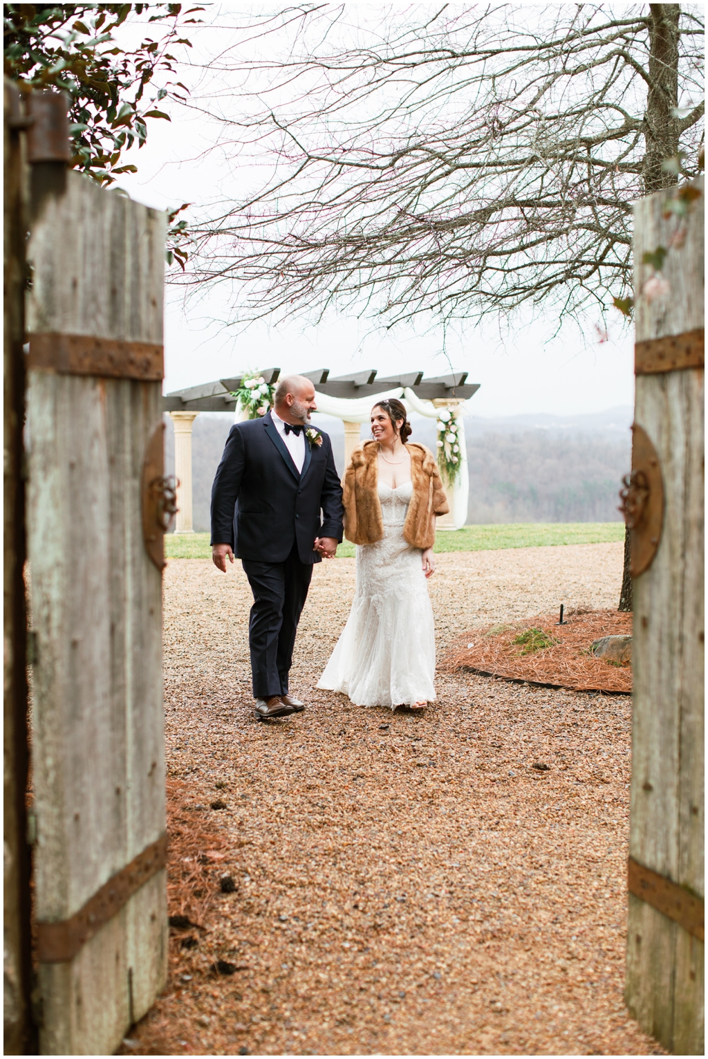 Winter wedding in east TN at Chateau Selah. Image by Holly Michon Photography.