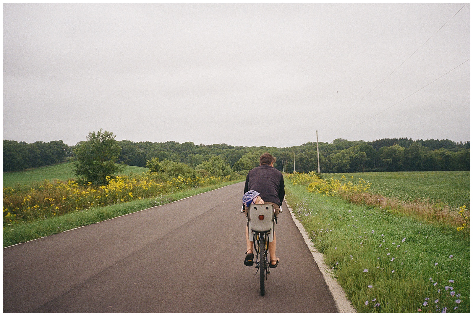 Bicycling in the countryside of Wisconsin 