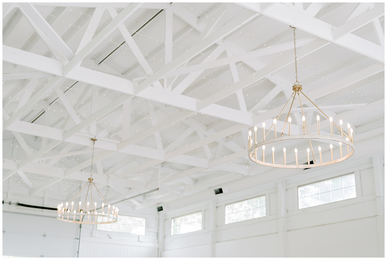 Indoor light and airy reception of an intimate spring wedding