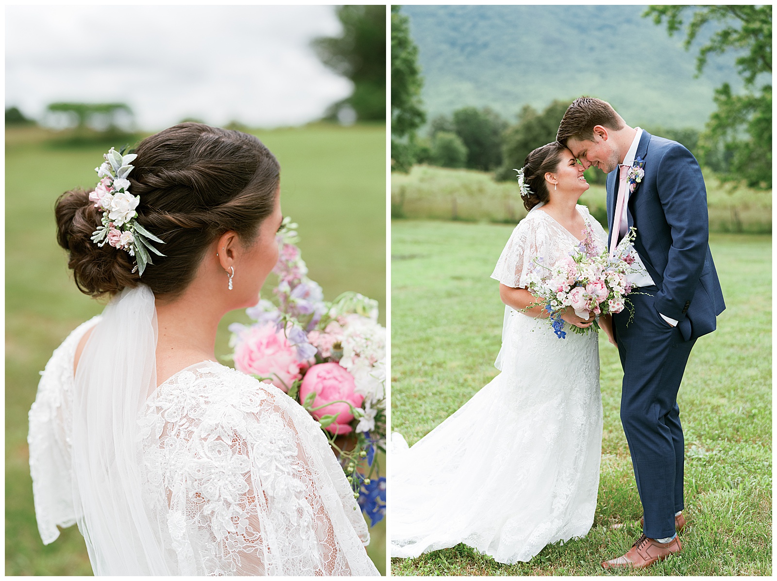 bride and groom in Greenville, Tennessee, countryside wedding, intimate, Holly Michon photography