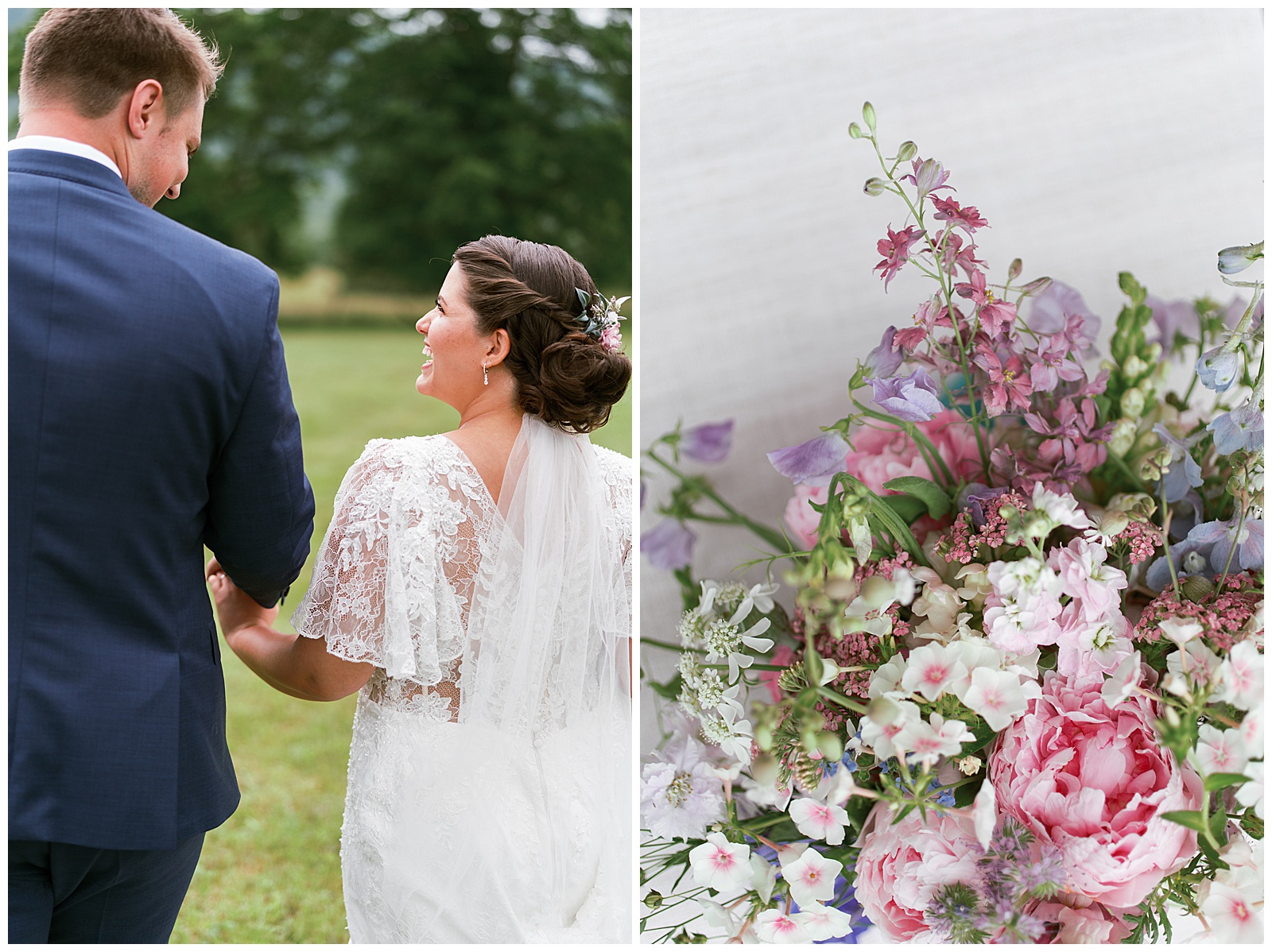 bride and groom in Greenville, Tennessee, countryside wedding, intimate, Holly Michon photography, spring time