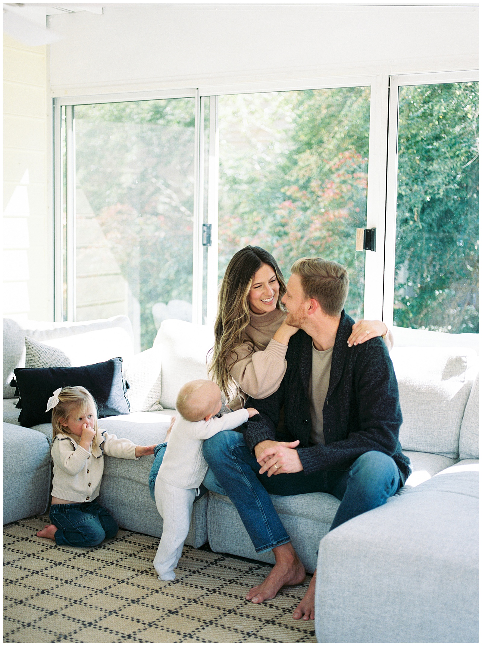 A light filled in home lifestyle family session in Knoxville, TN by Holly Michon Photography