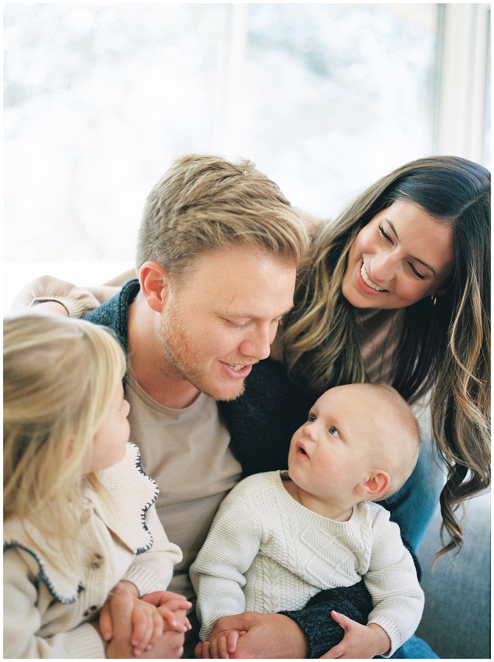 A light filled in home lifestyle family session in Knoxville, TN by Holly Michon Photography