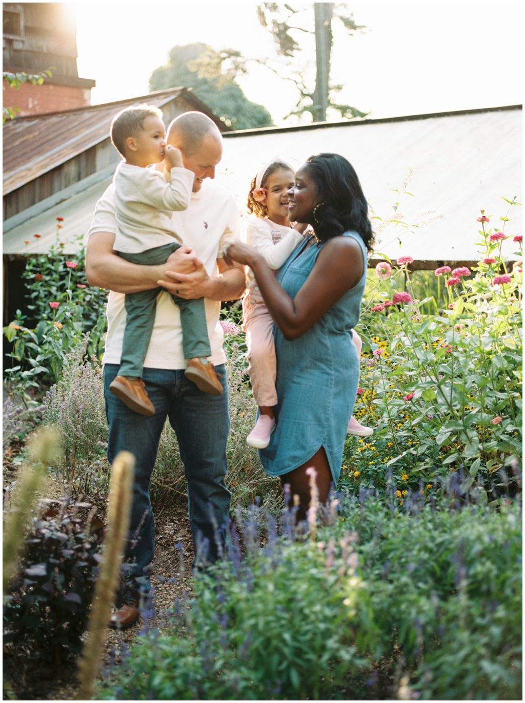 A dreamy and whimsical lifestyle garden family session photographed in Knoxville, TN by Holly Michon Photography