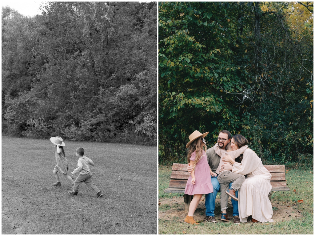 Fun family fall photos at a Knoxville park. 