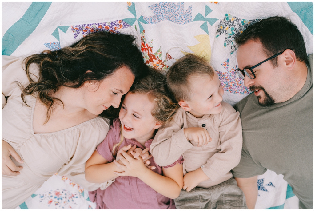 Laid-Back Family Fall Session in Knoxville, TN of an adorable family of four.