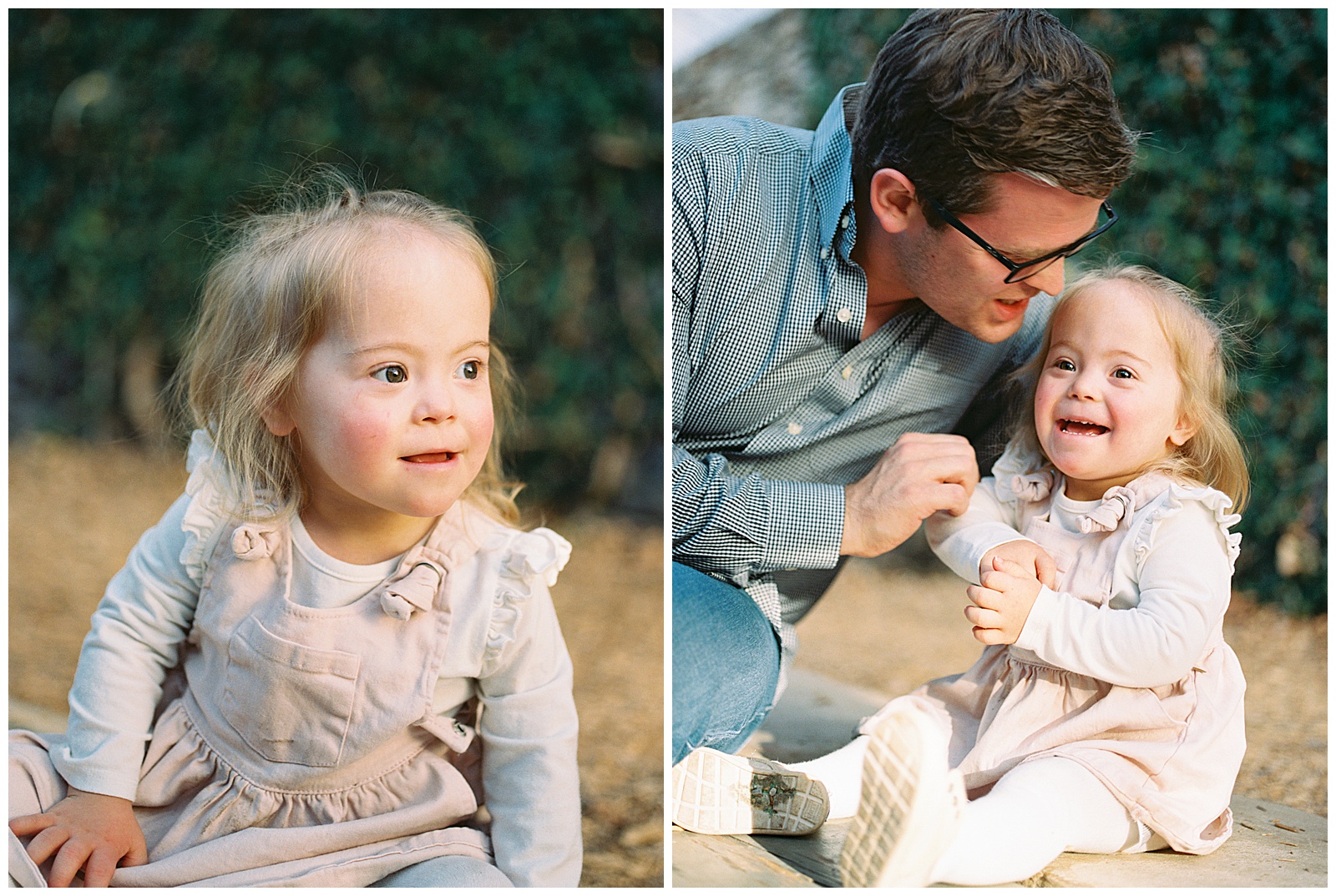 Dad holds daughter in autumn photoshoot in Knoxville, TN.