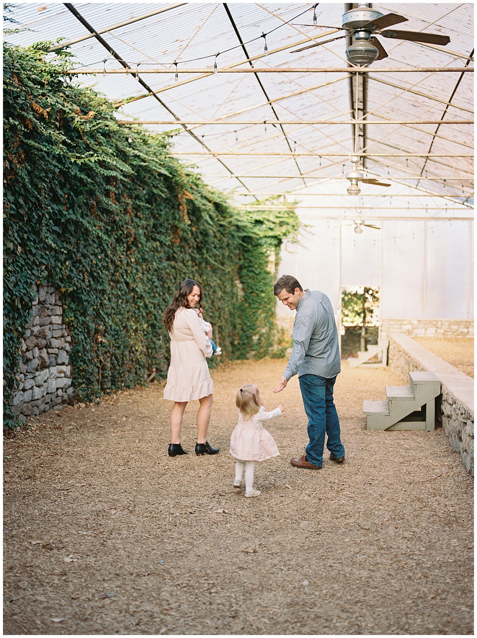 Vibrant autumn family session with family of four in Knoxville, TN.