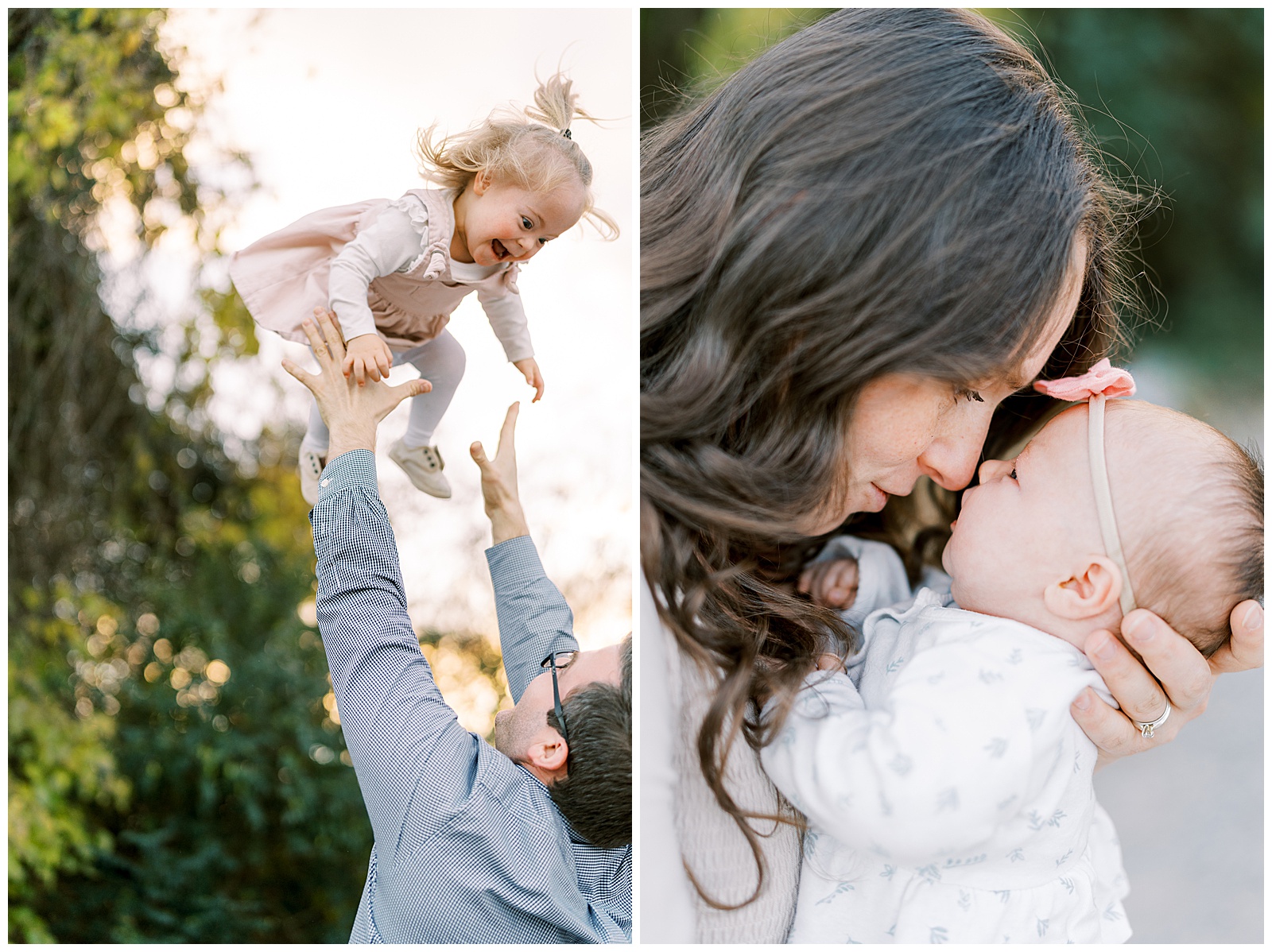 Vibrant autumn family session with family of four in Knoxville, TN.