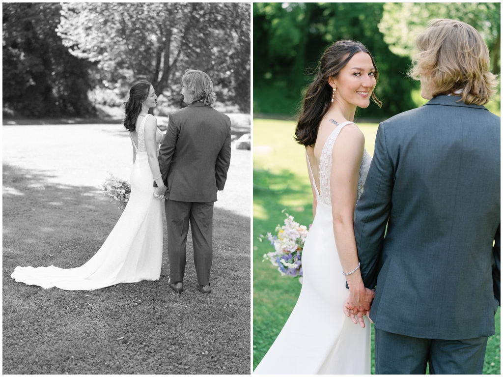 Beautiful image of bride and groom at classy and romantic Maryville wedding held at Skyview venue.