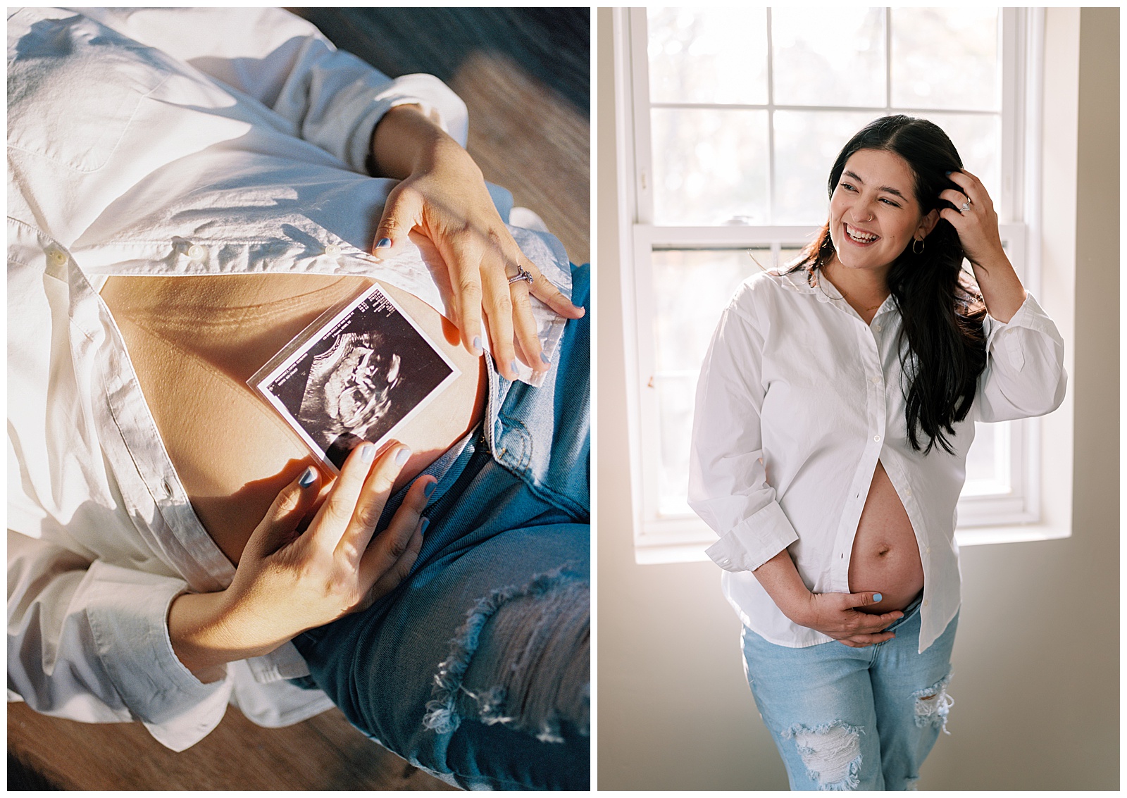 Up-close bump shots during timeless Knoxville maternity session.