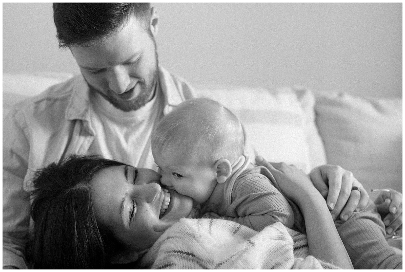 Newborn session taken in-home of the cutest couple and their firstborn