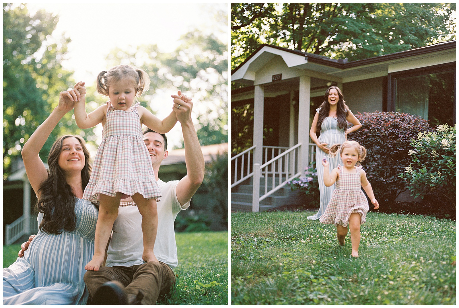 Family of three share sweet moments together during Knoxville maternity session