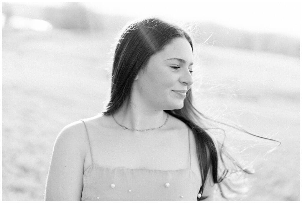 Classic and elegant senior portraits at a meadow in Knoxville. 