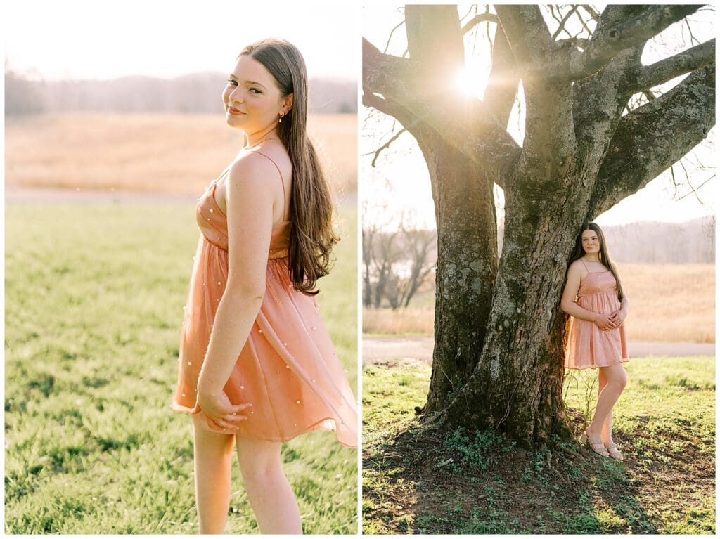Golden hour high school senior portraits in Knoxville, TN by Holly Michon Photography
