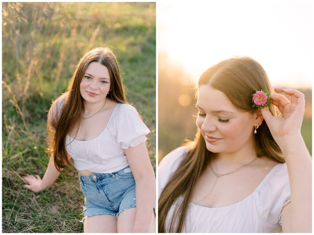 Golden hour high school senior portraits in Knoxville, TN by Holly Michon Photography