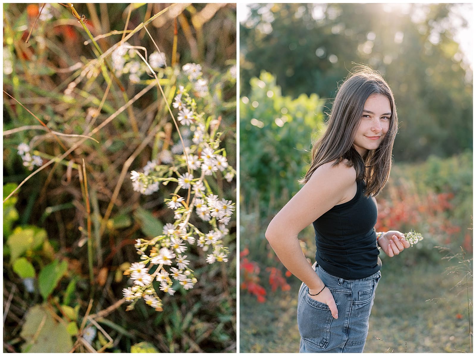 A glowy sunset + colorful fall Knoxville senior session by Holly Michon Photography