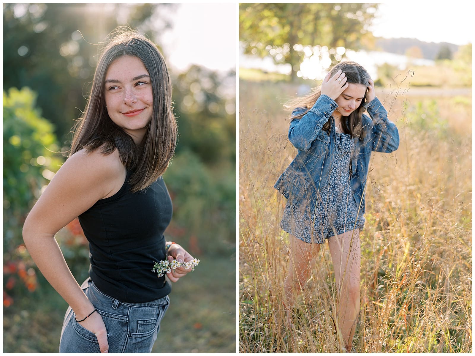 A glowy sunset + colorful fall Knoxville senior session by Holly Michon Photography