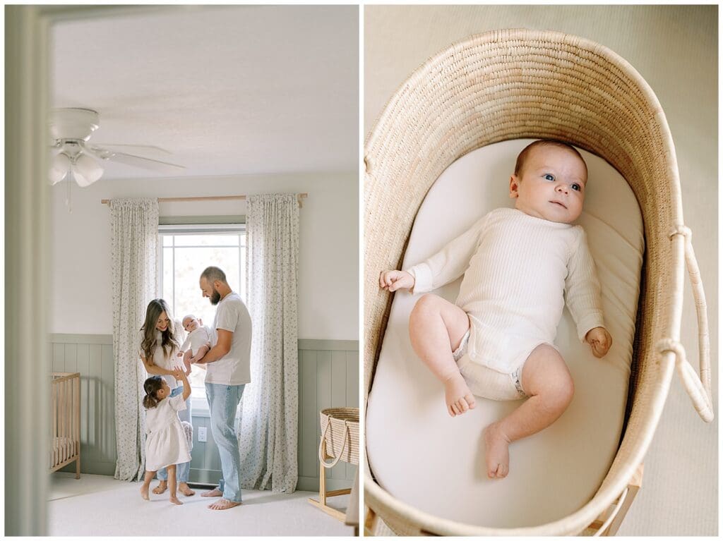 In-home and nursery lifestyle newborn session in Knoxville, TN.
