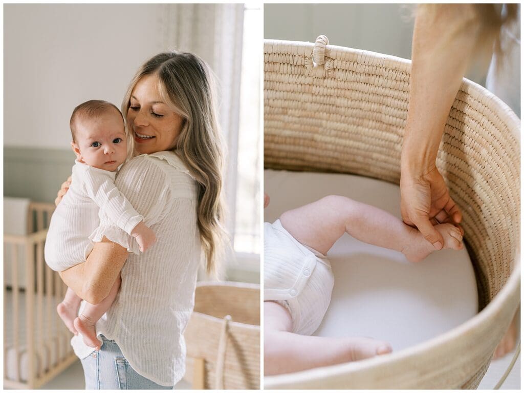 In-home and nursery lifestyle newborn session in Knoxville, TN.