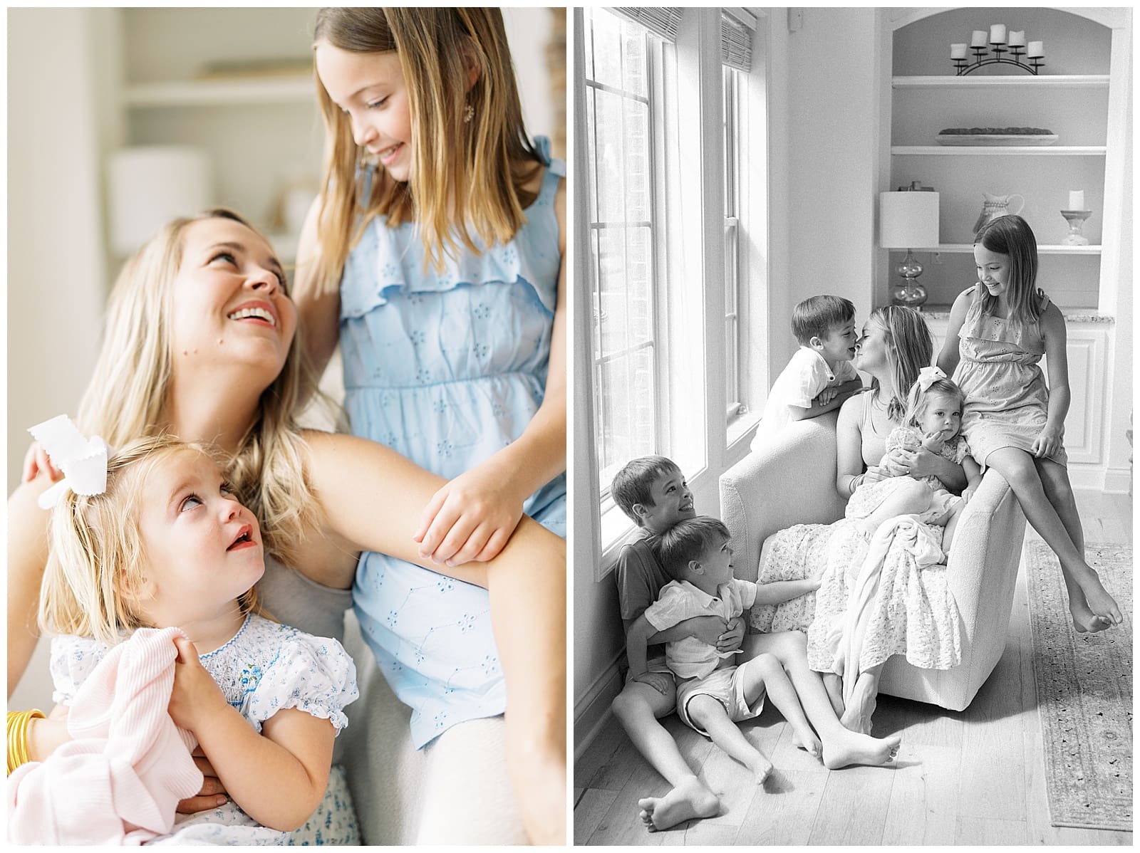 Family of seven in-home family session in Knoxville, TN by Holly Michon Photography