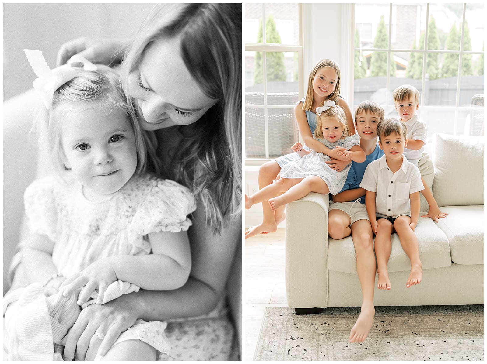 Family of seven in-home family session in Knoxville, TN by Holly Michon Photography