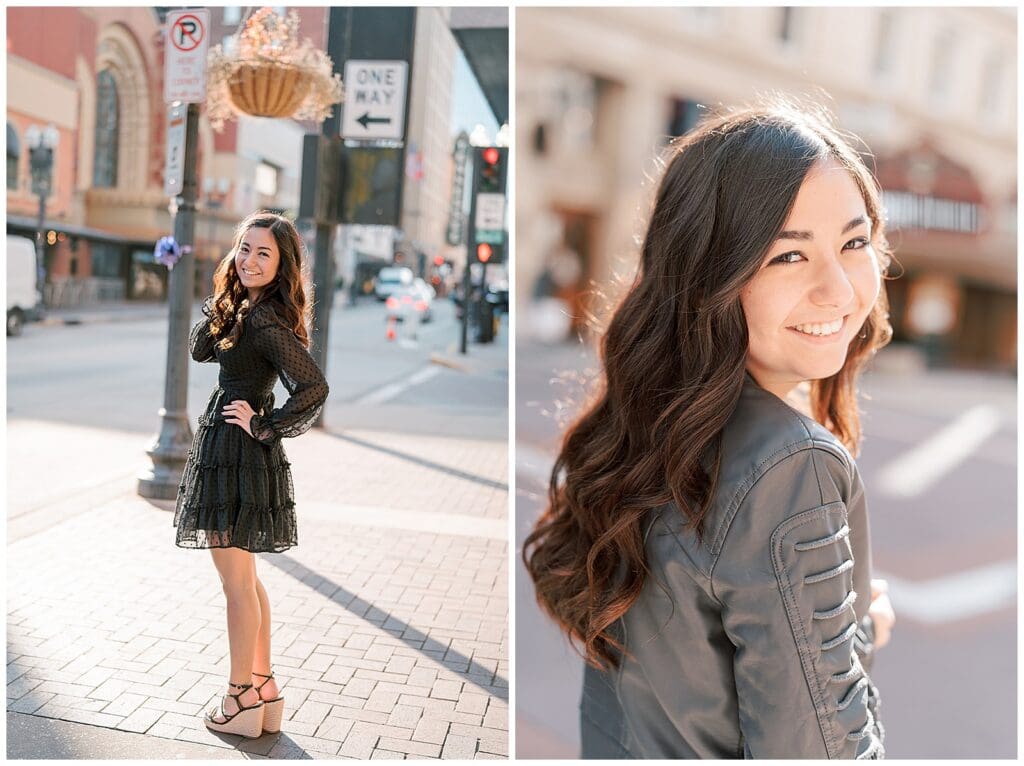 Knoxville, TN what to wear for your senior session! Senior session taken downtown Knoxville, TN on Gay St. by Holly Michon Photography