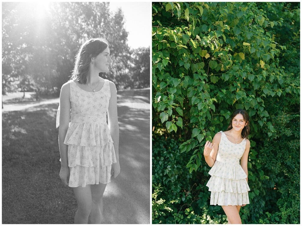 Fun and warm spring senior session in Knoxville at Victor Ashe Park by Holly Michon Photography