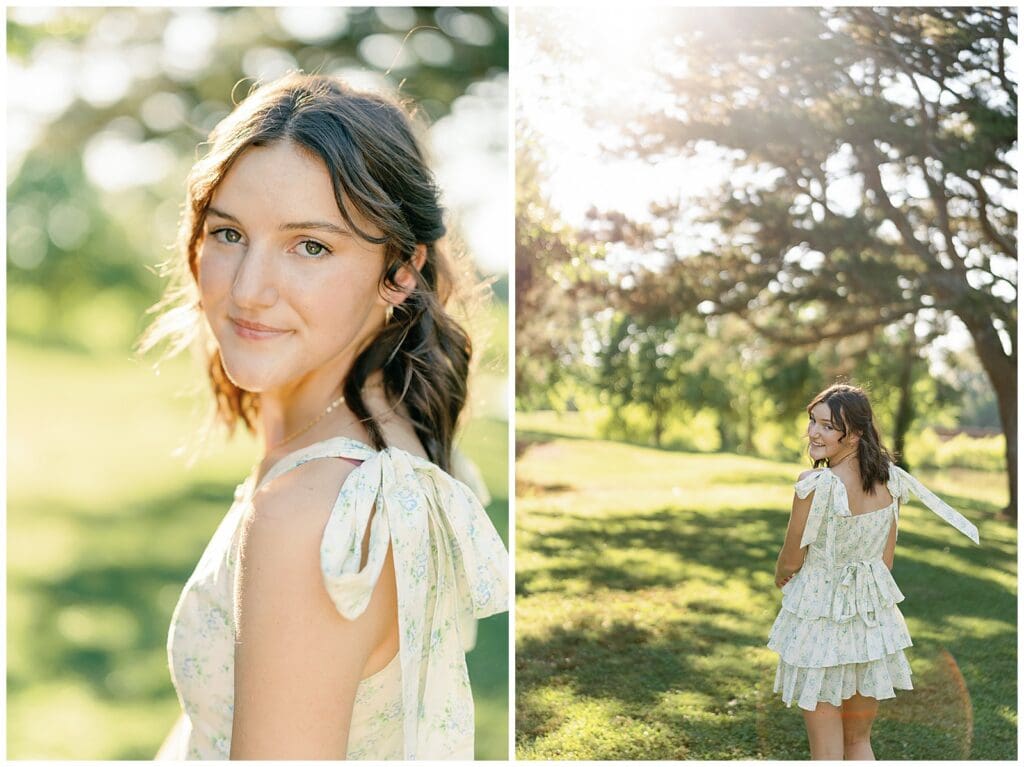 Knoxville senior session in the warm golden light of spring photographed by Holly Michon Photography.
