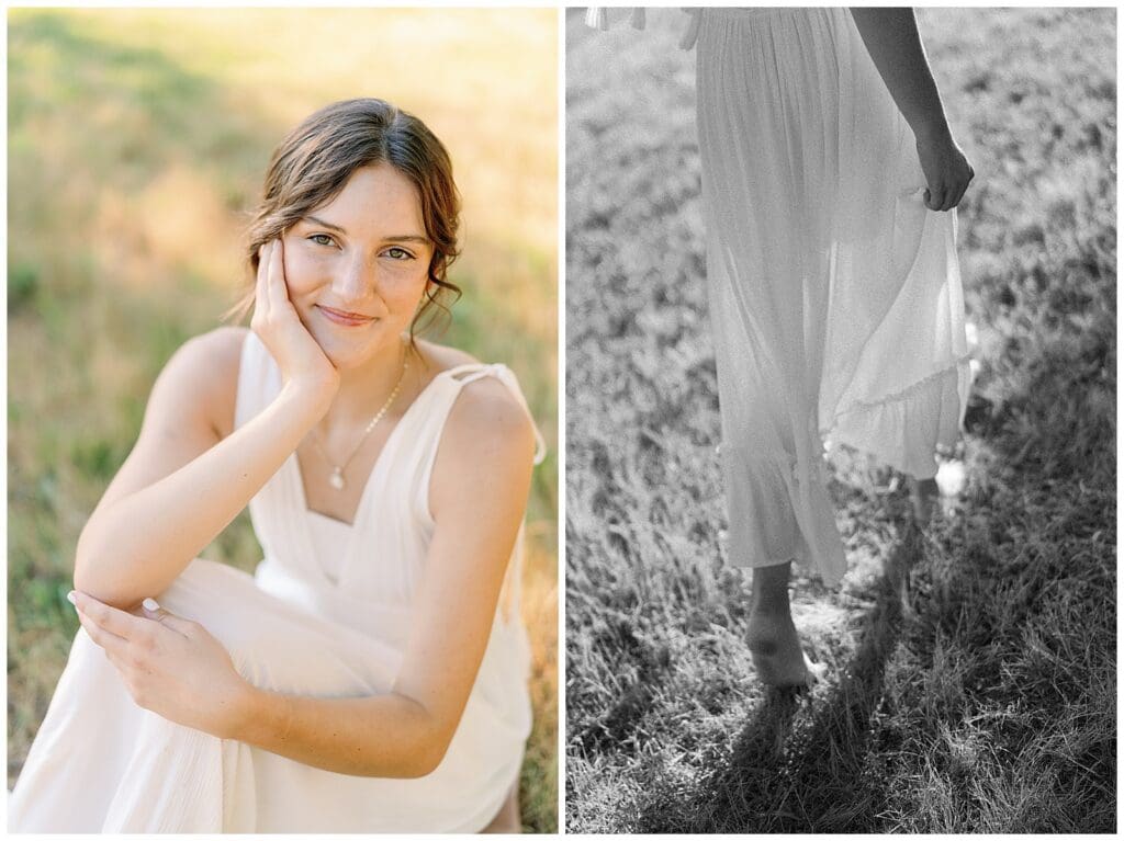 Knoxville senior session in the warm golden light of spring photographed by Holly Michon Photography.