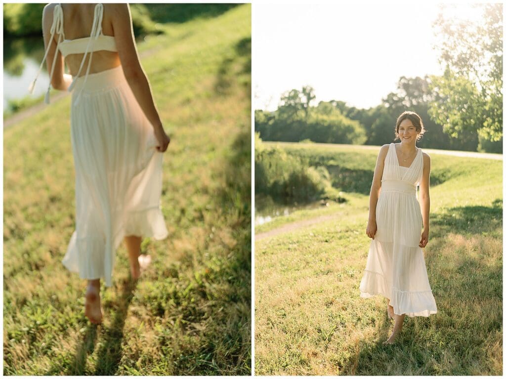 Knoxville senior session in the warm golden light of spring photographed by Holly Michon Photography.