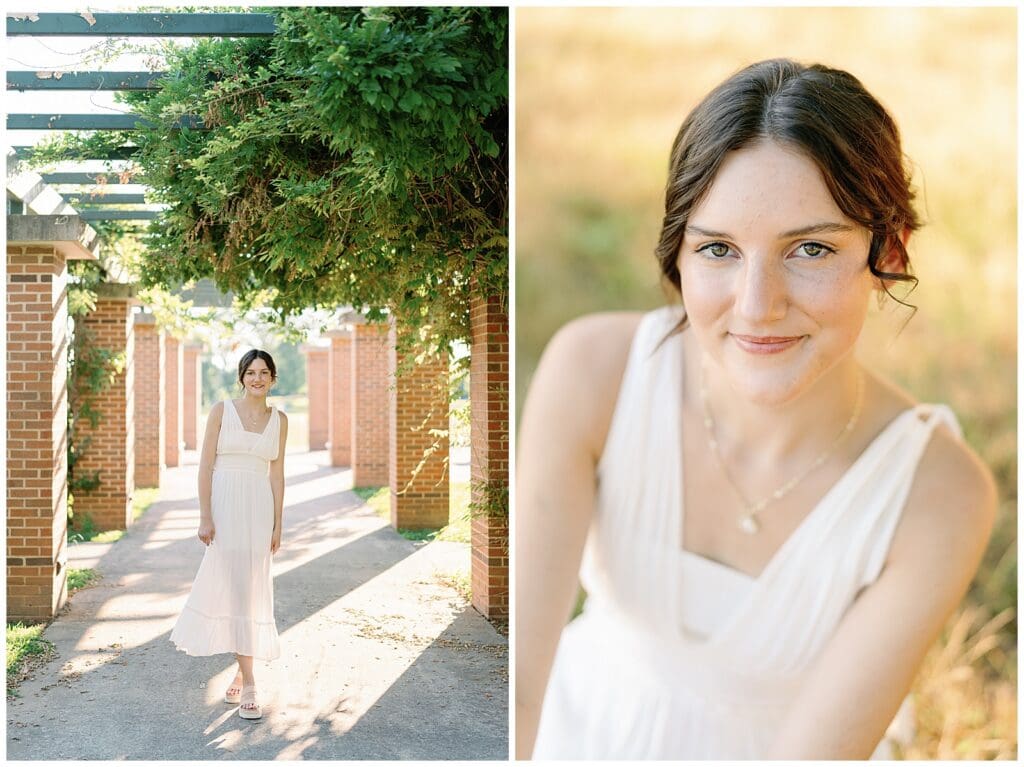 Spring senior session at Victor Ash Park during golden hour in Knoxville TN 